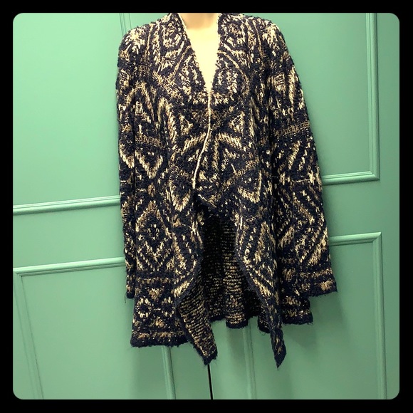 🆕 😊 COZY LUCKY BRAND BOHEMIAN SHAWL CARDIGAN - Picture 9 of 9